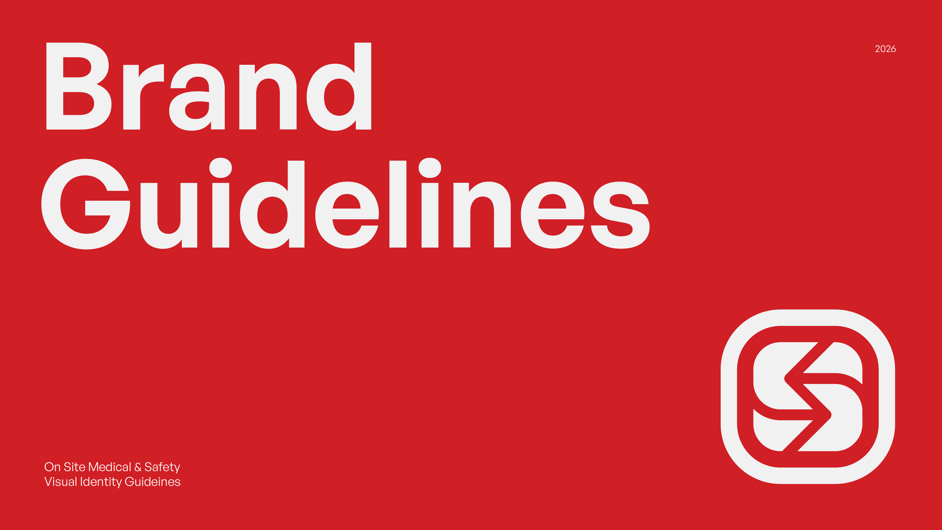 On Site Medical & Safety — Brand Guidelines document cover